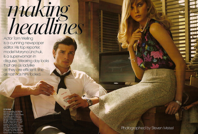 Fashion magazine editorial spread