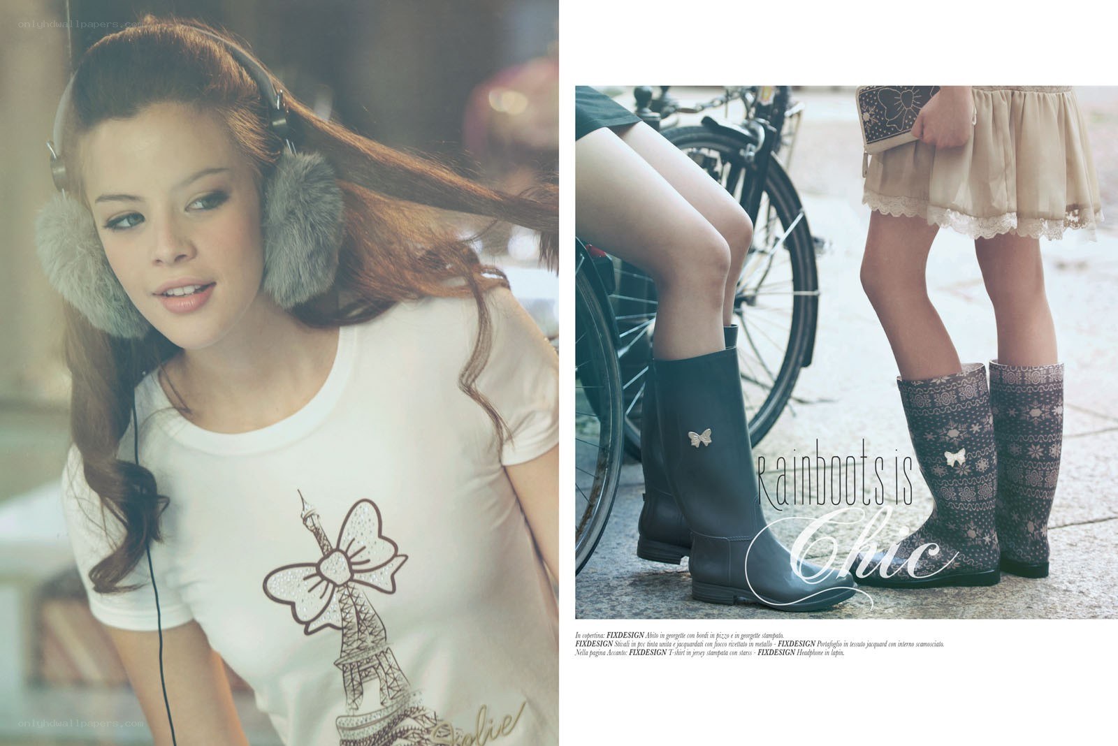 Fashion magazine spread