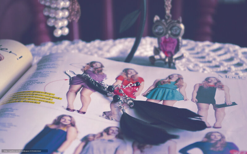 Fashion magazine with jewelry