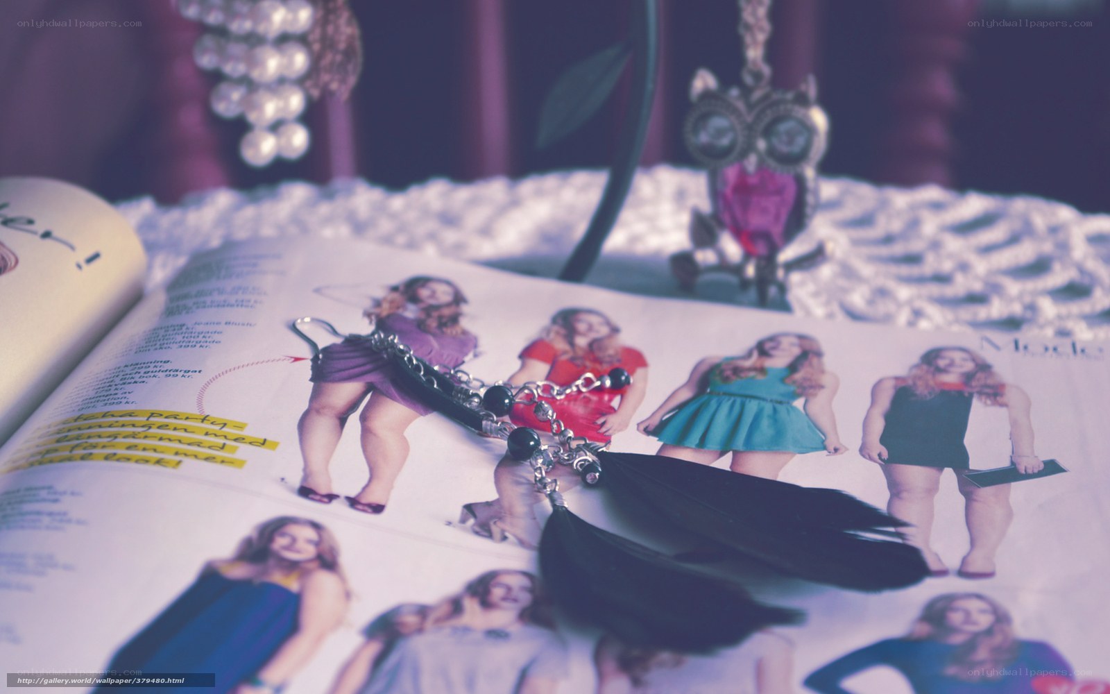 Fashion magazine with jewelry