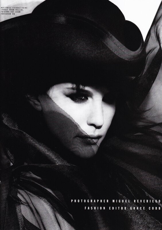 fashion model in black hat