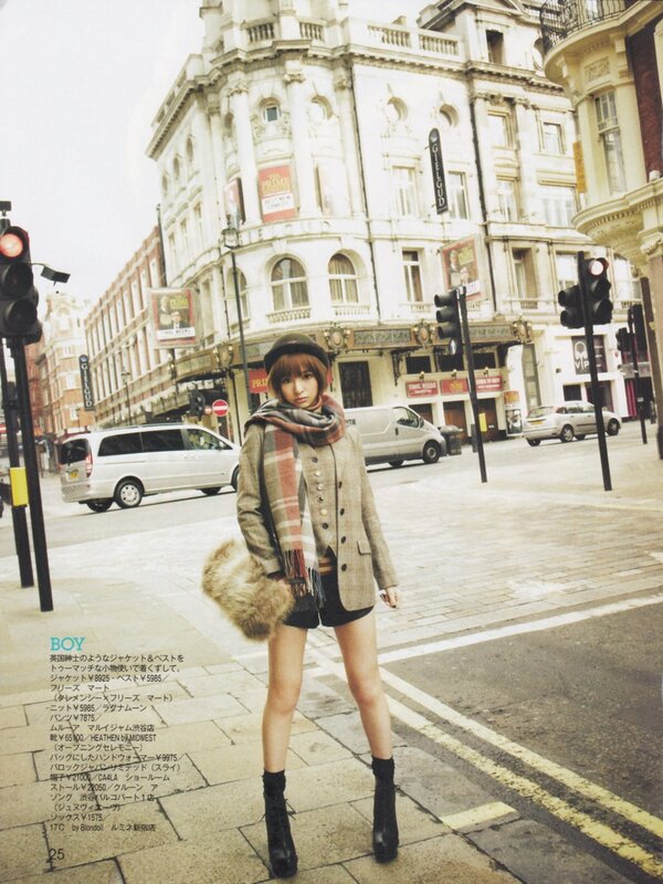 Fashion model in London street
