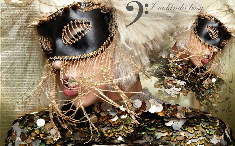 fashion model in ornate mask
