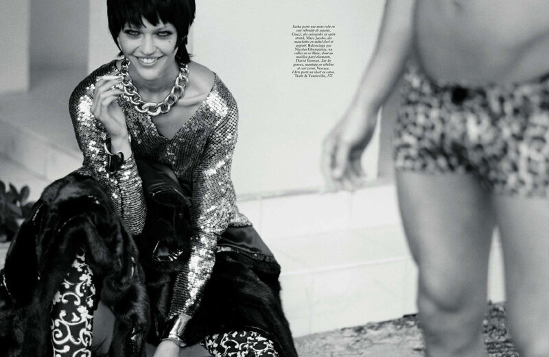 Fashion model in sequins
