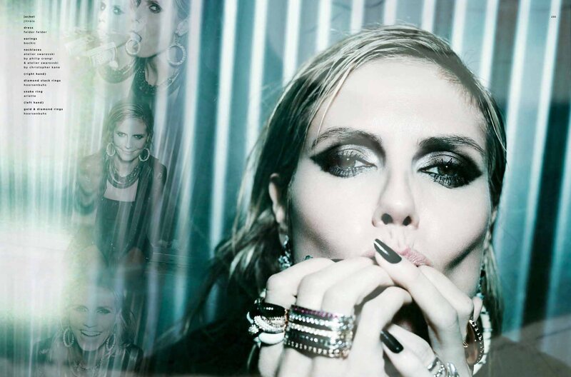 Fashion model with bold makeup