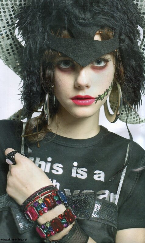 fashion model with dramatic makeup