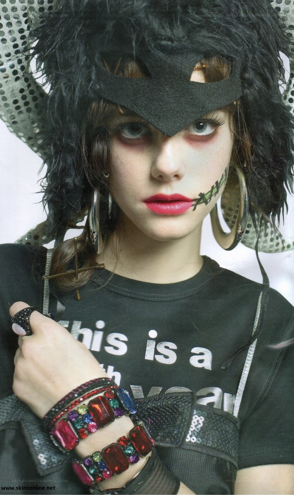 fashion model with dramatic makeup