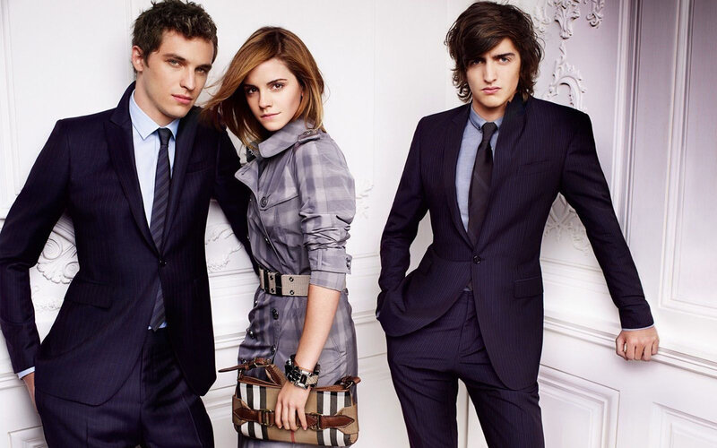 Fashion models in suits