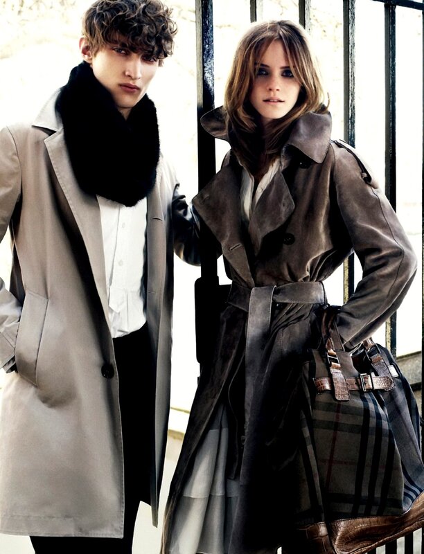 Fashion models in trench coats