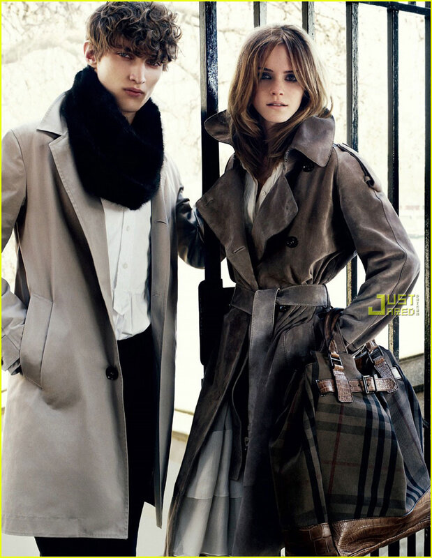 Fashion models in trench coats