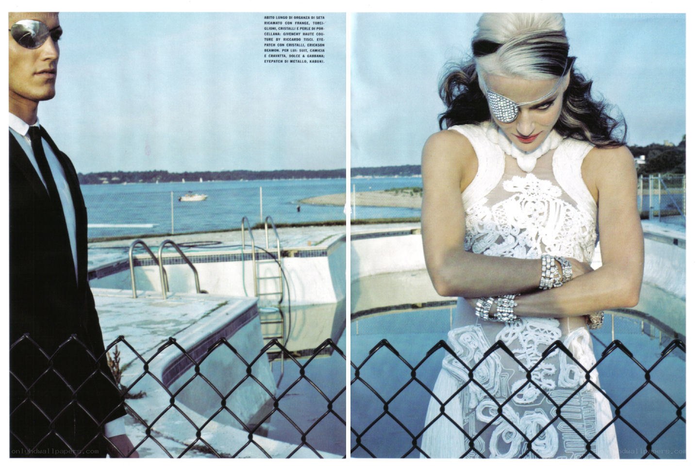 fashion photoshoot by pool