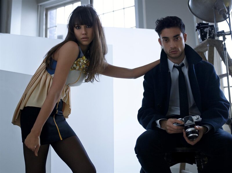 Fashion photoshoot with model and photographer