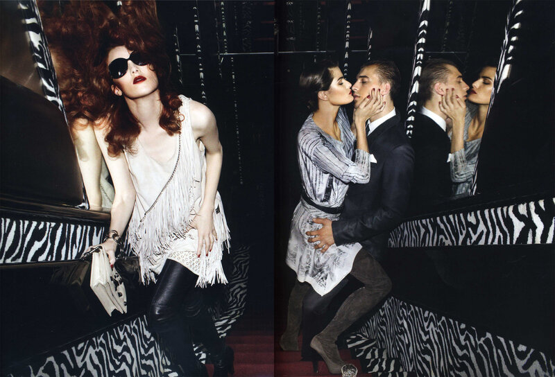 Fashion photoshoot with zebra print