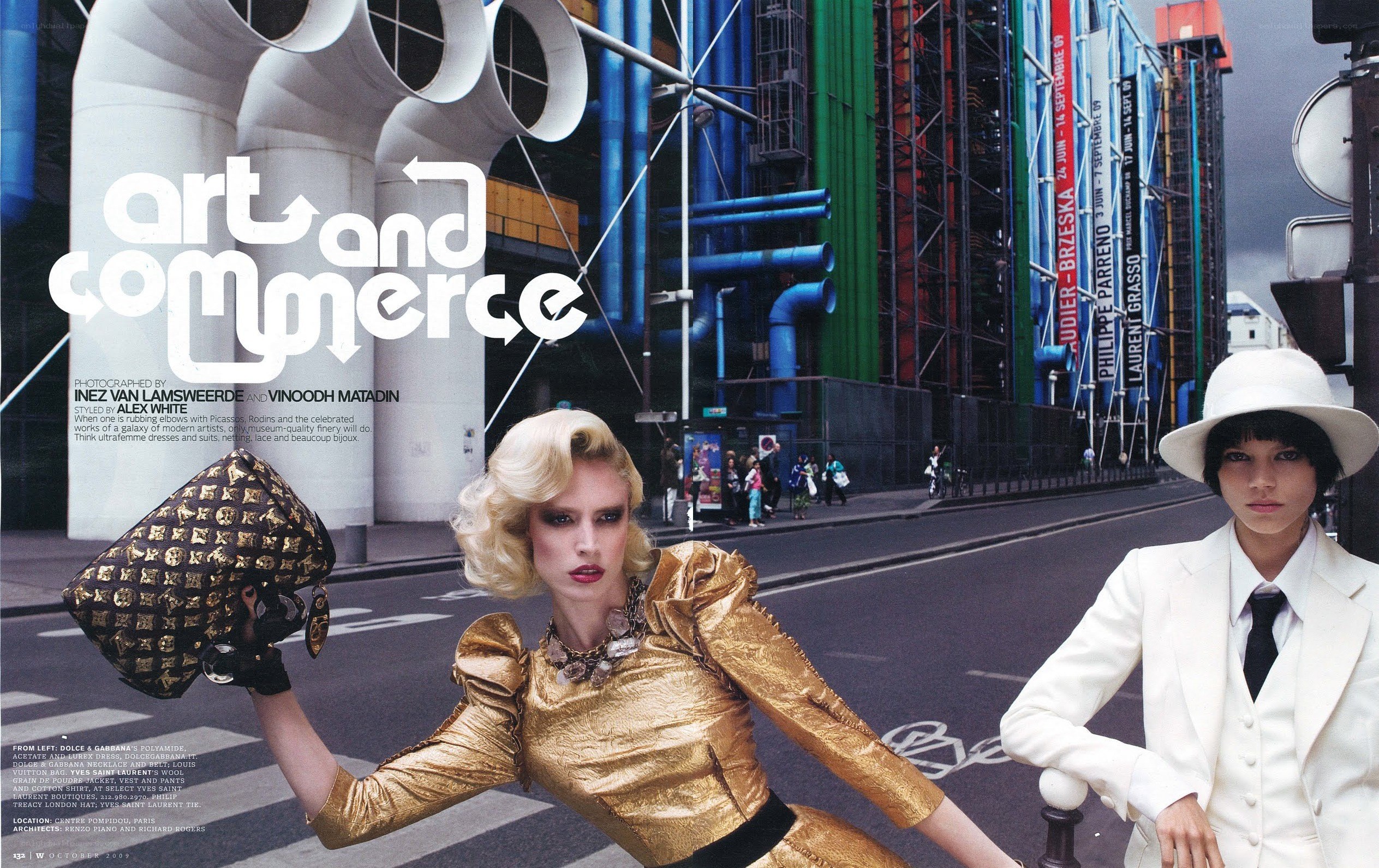 Fashion shoot at Centre Pompidou