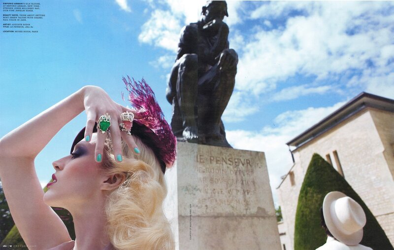 Fashion shoot at Rodin Museum