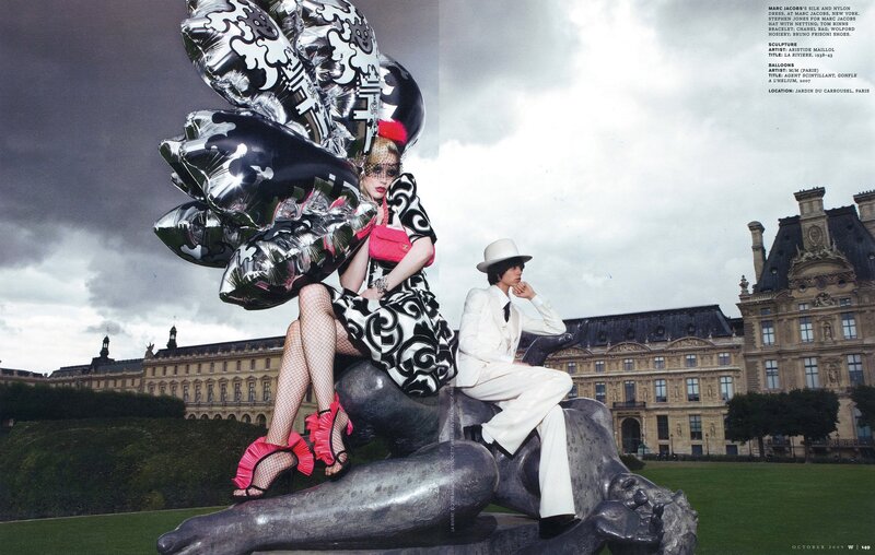 Fashion shoot with balloons