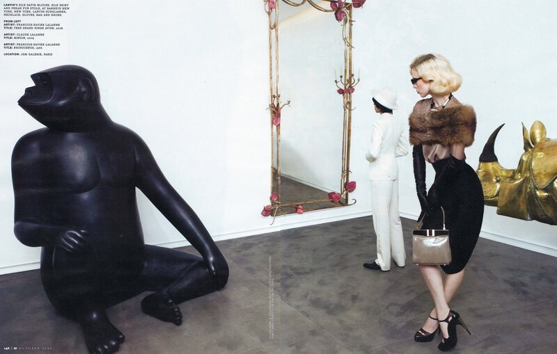 Fashion shoot with sculptures