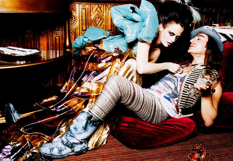 Fashion shoot with two models