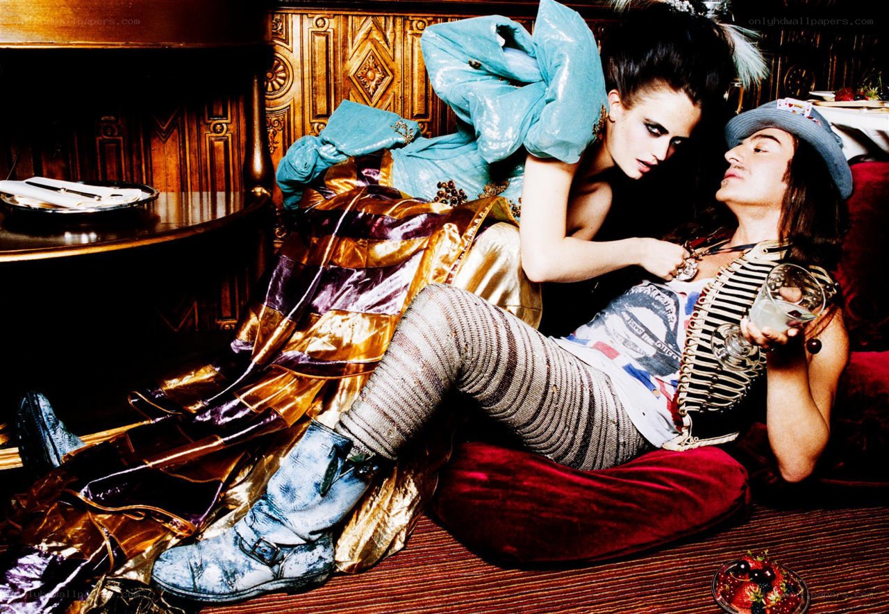 Fashion shoot with two models