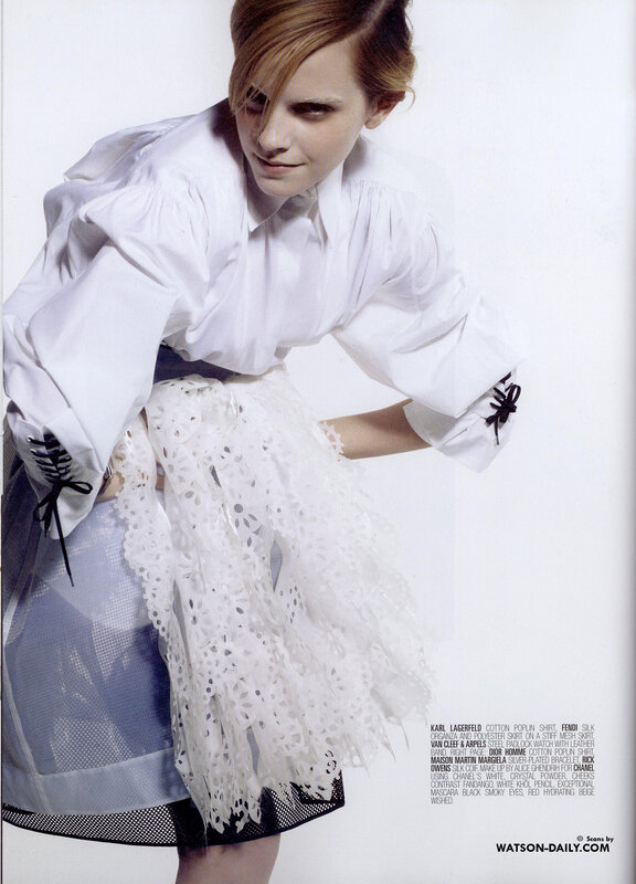 Fashion shoot with white blouse