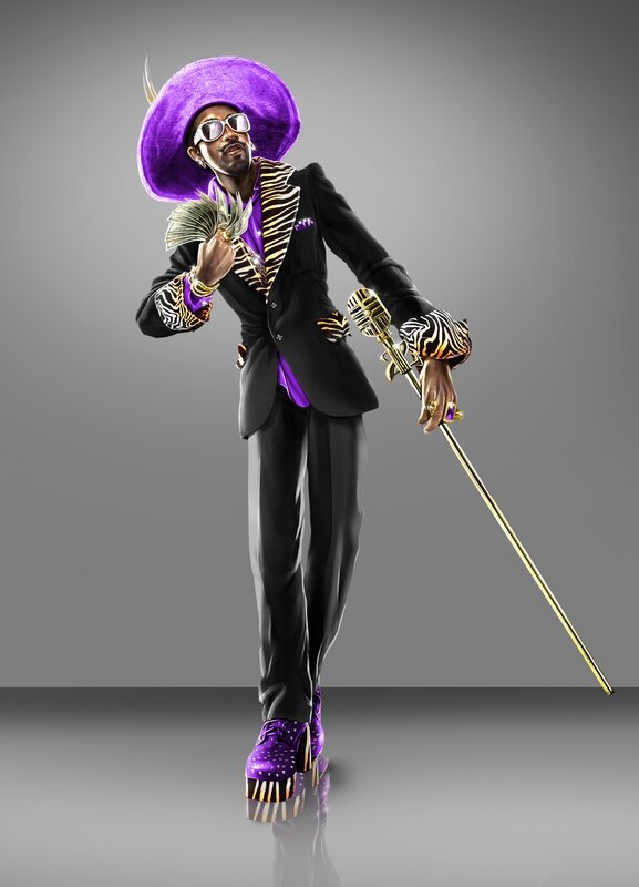 fashionable man with purple hat