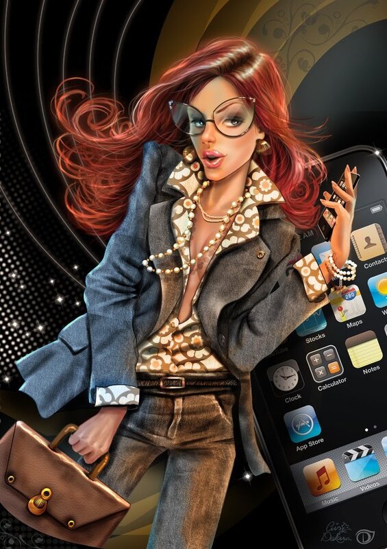 fashionable woman with smartphone