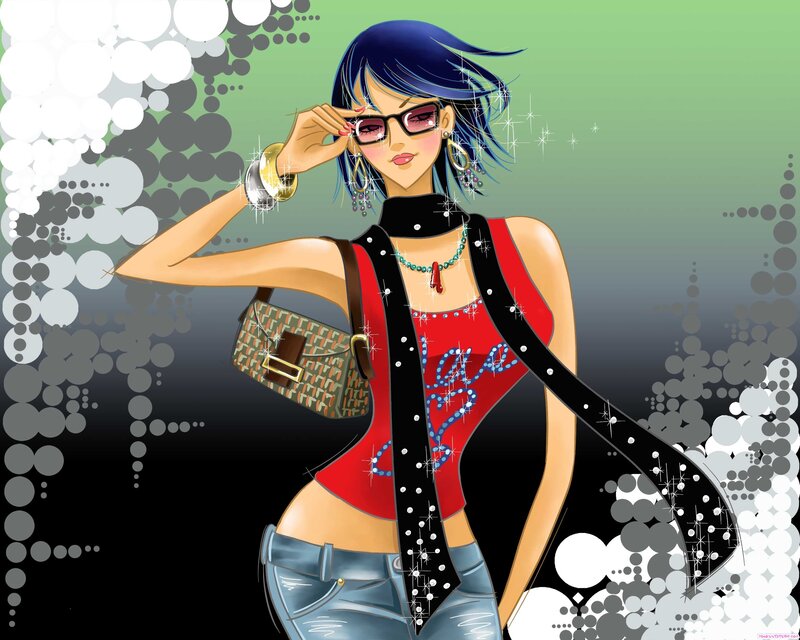 fashionable woman with sunglasses