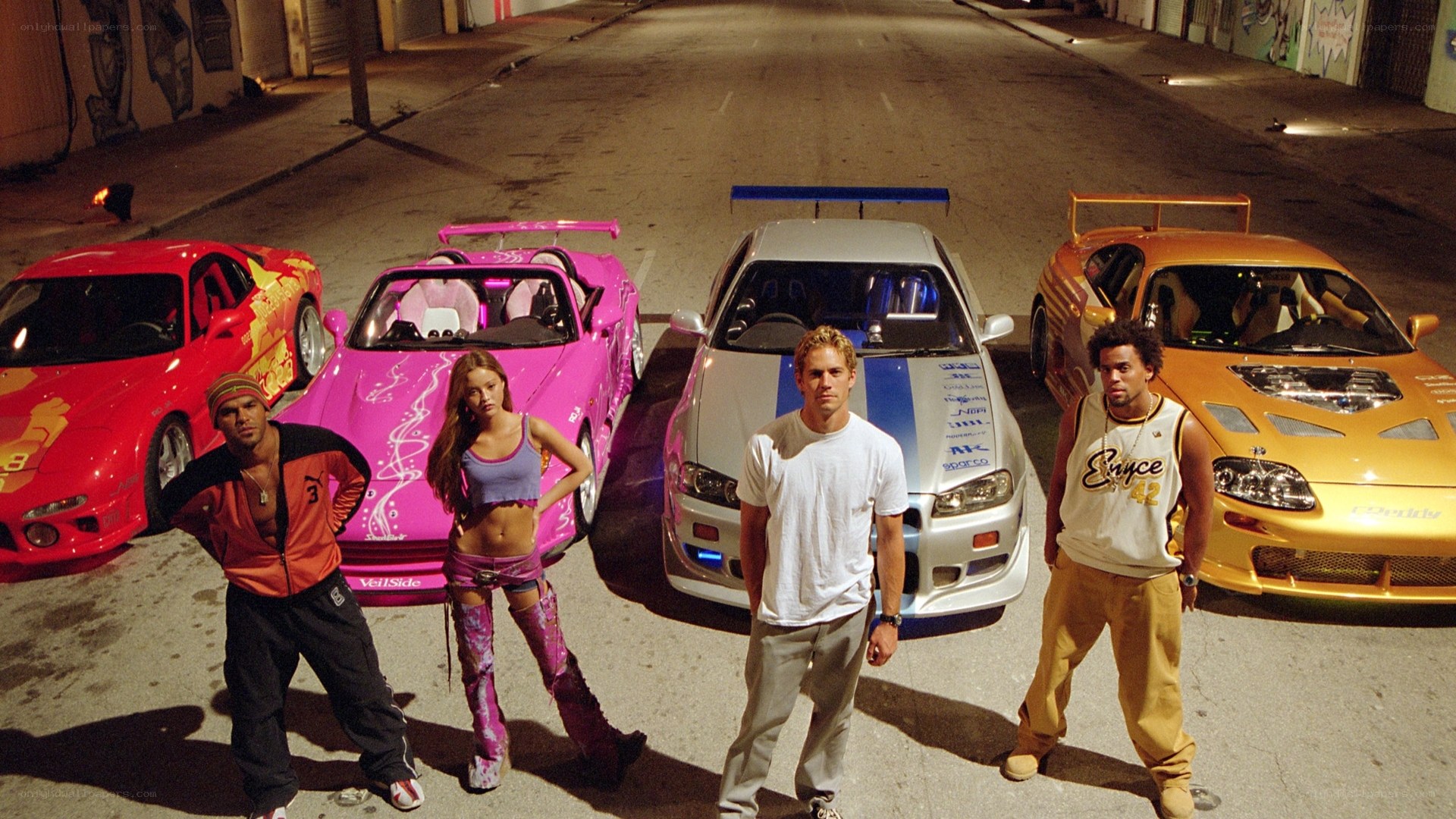 Fast and Furious cast with cars