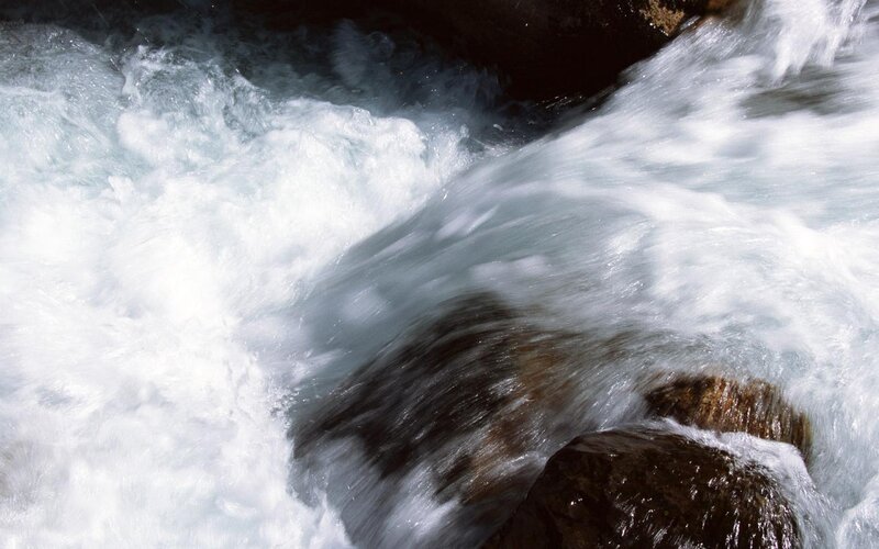 Fast-flowing River Water