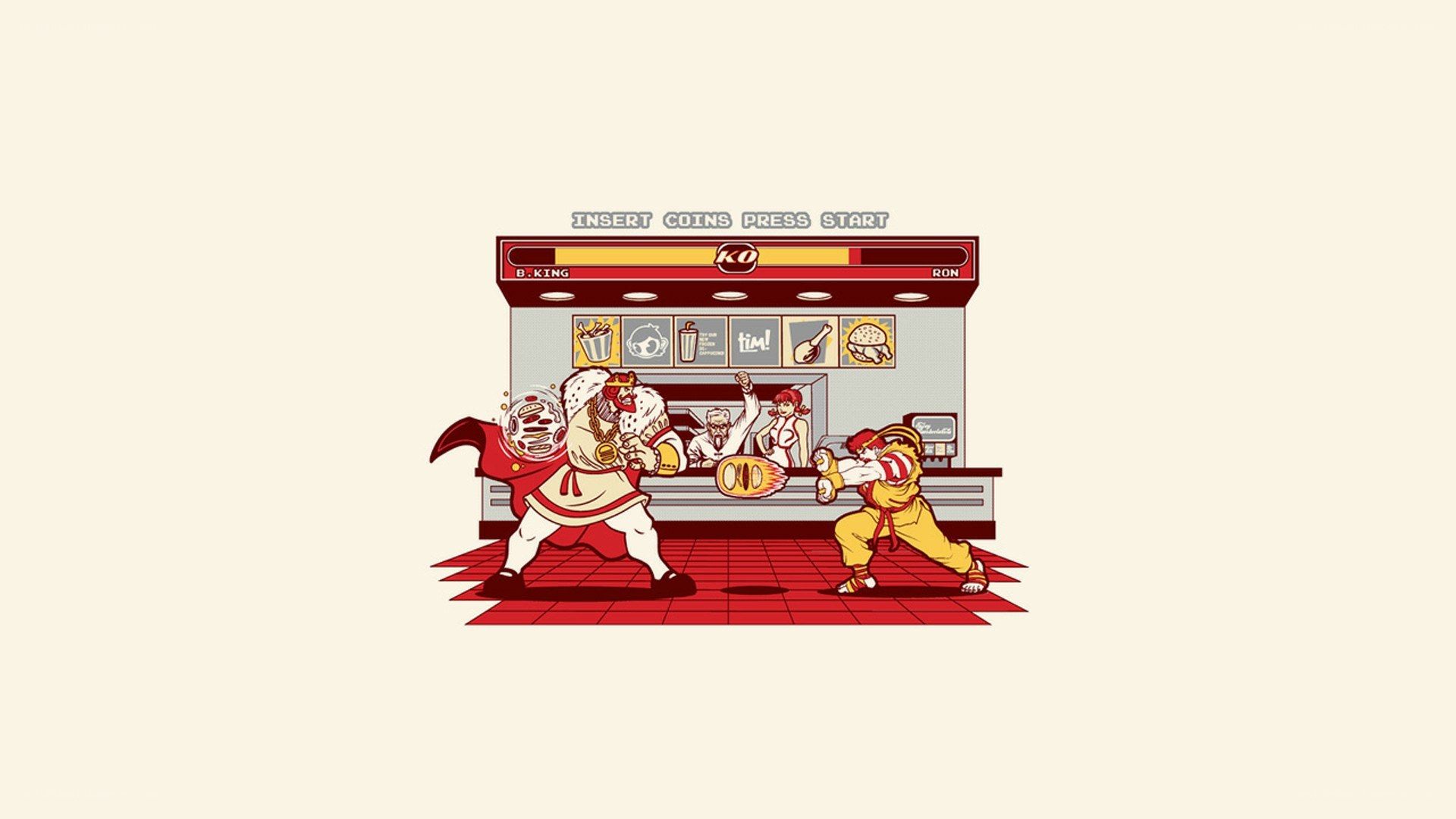 fast food fighting game