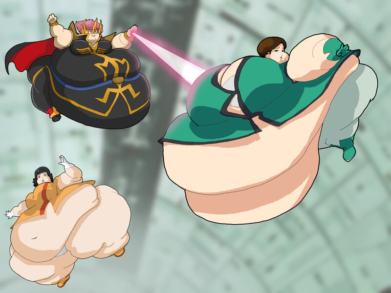 Fat characters in battle