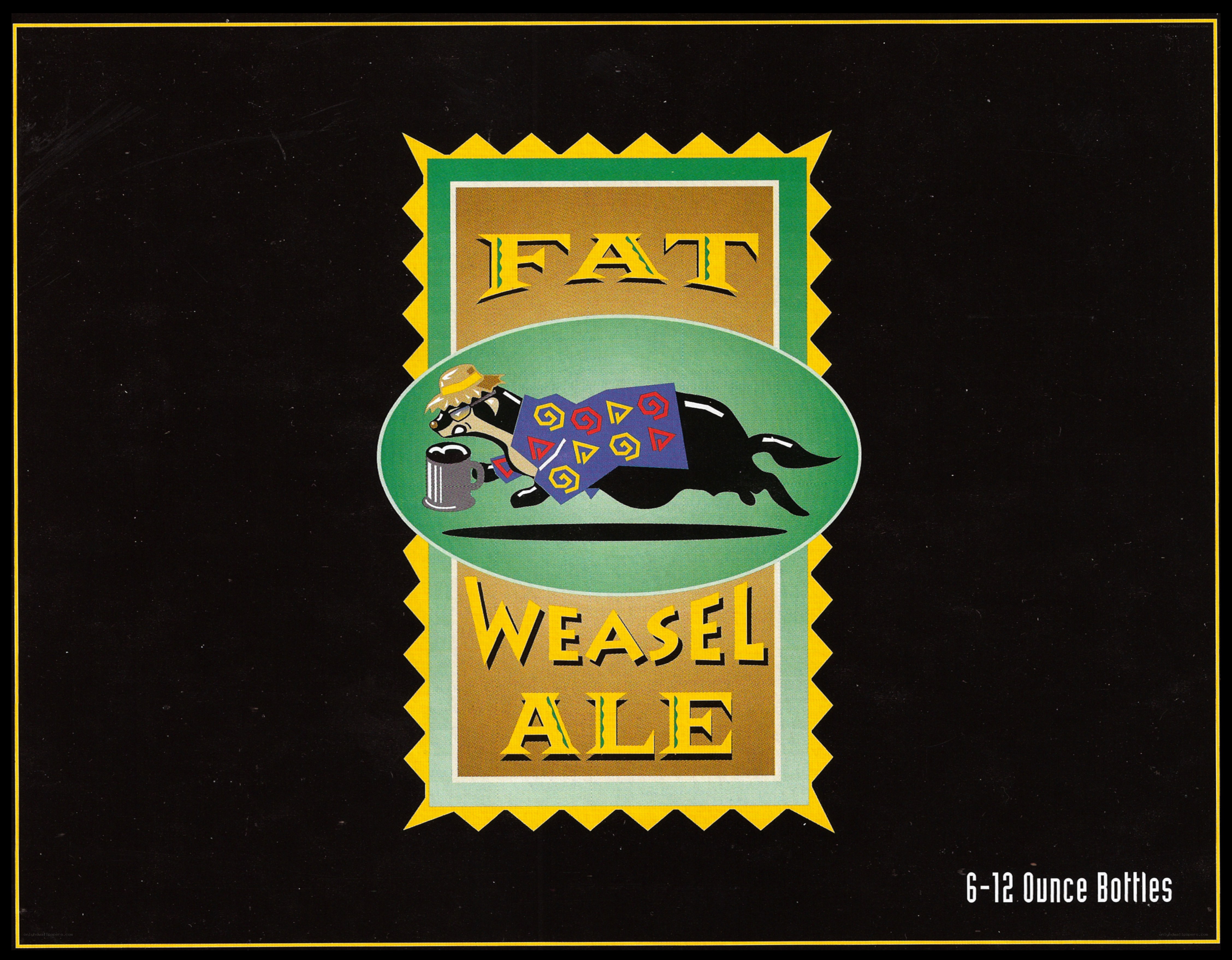 Fat Weasel Ale label