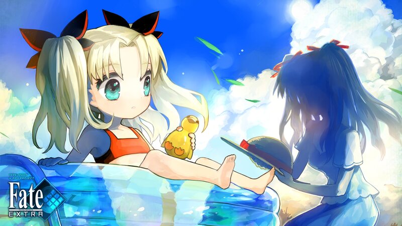Fate/Extra characters at pool