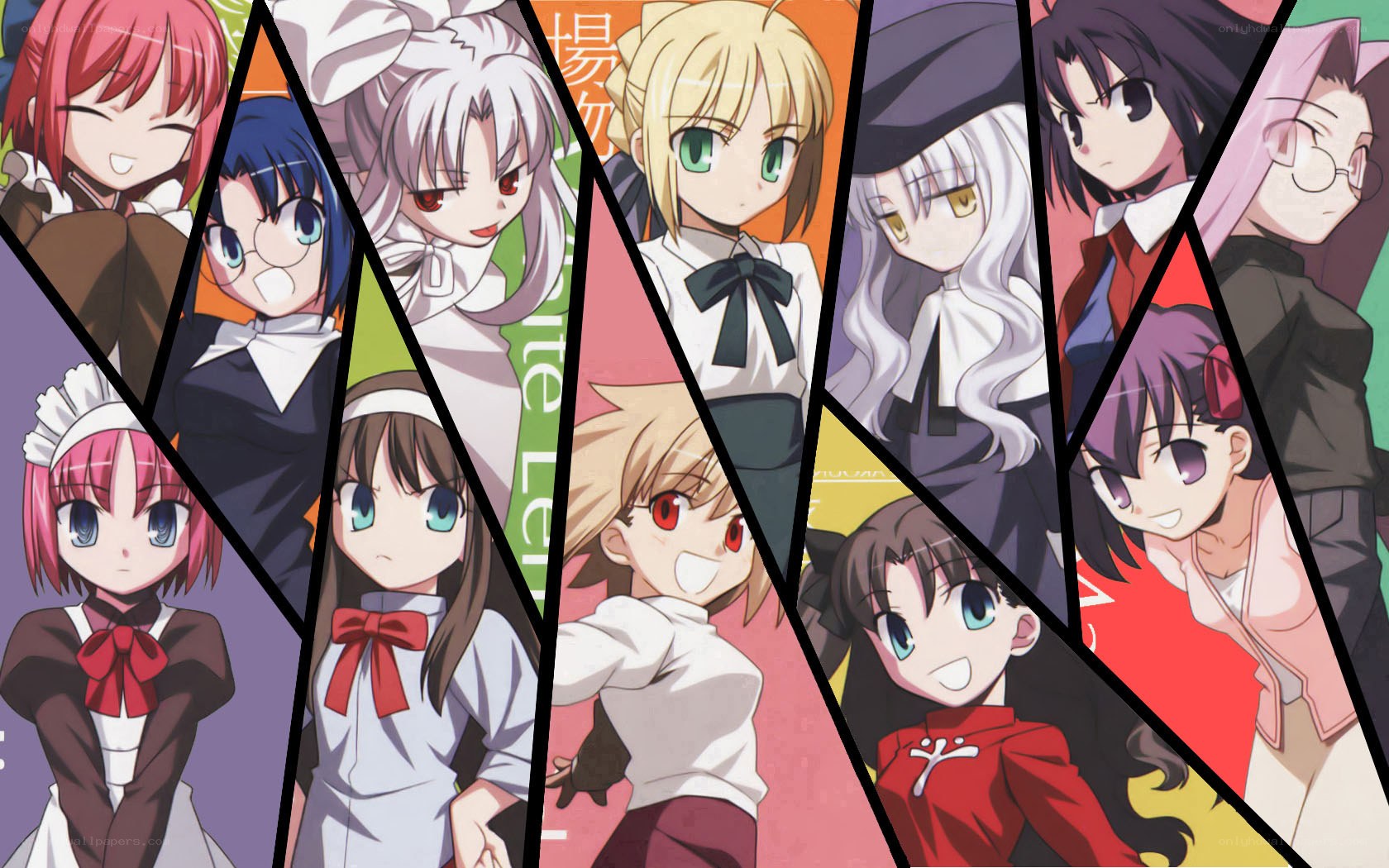 Fate/stay night character collage