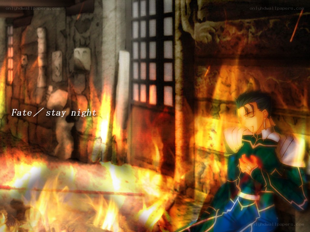 Fate/stay night character in fire
