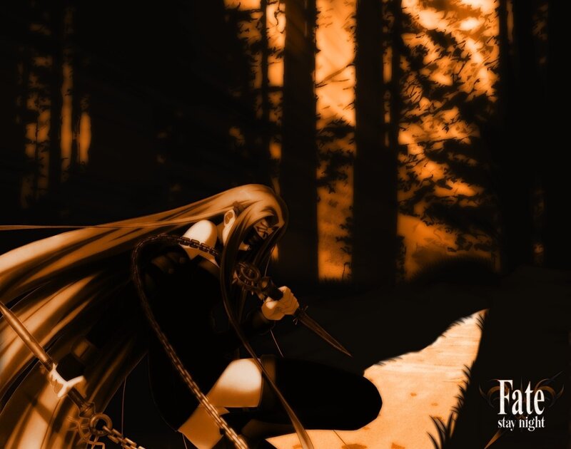 Fate/stay night character in forest