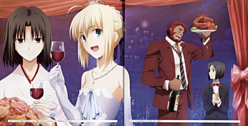 Fate/stay night characters at a party