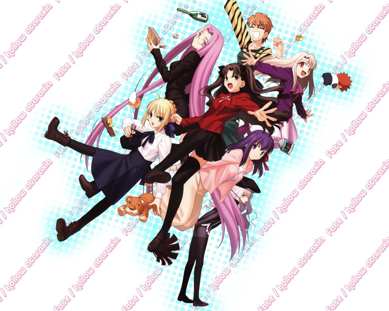 Fate/stay night characters collage