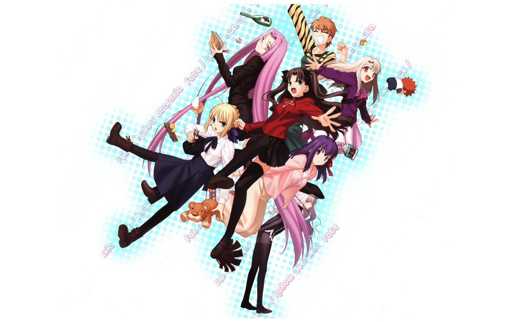 Fate/stay night characters collage