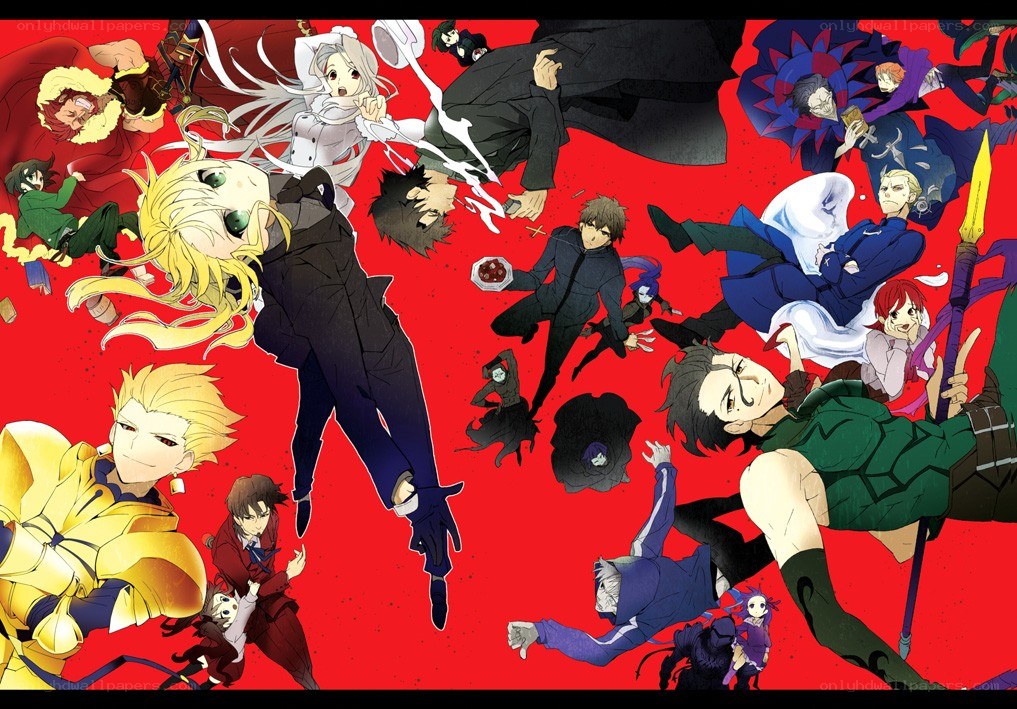 Fate/stay night characters collage