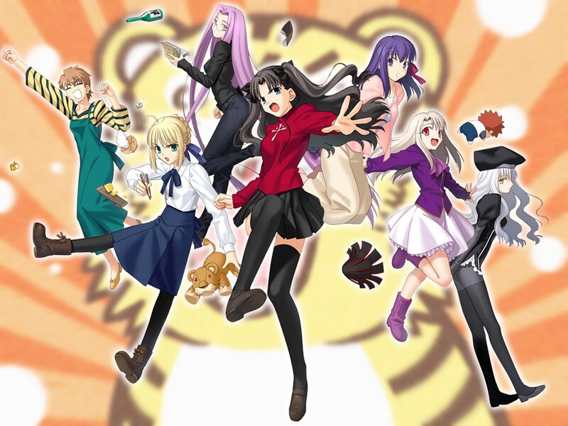 Fate/stay night characters in action