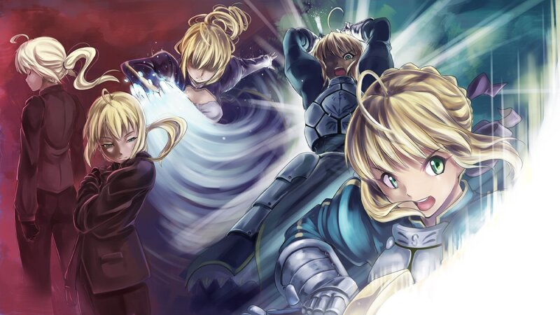 Fate/stay night characters in action