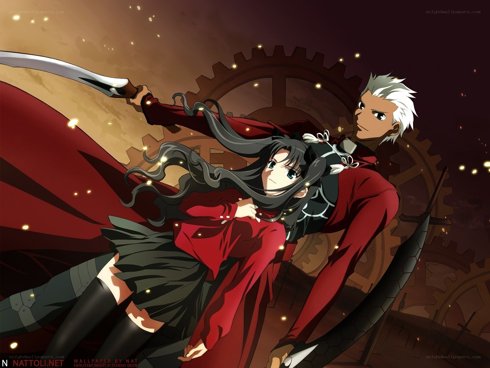 Fate/stay night characters in action