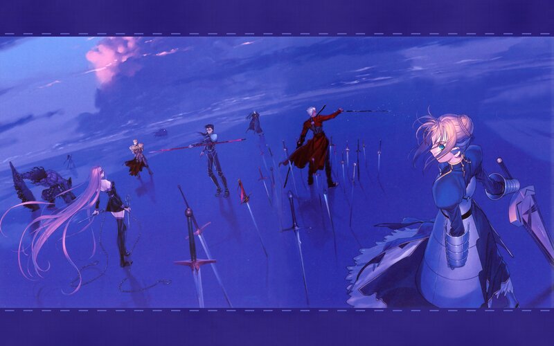 Fate/stay night characters in battle