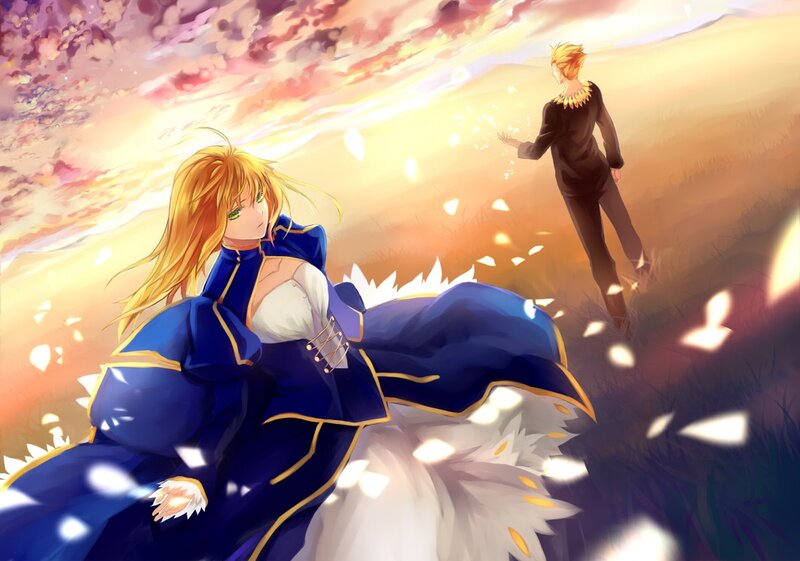 Fate/stay night characters in field