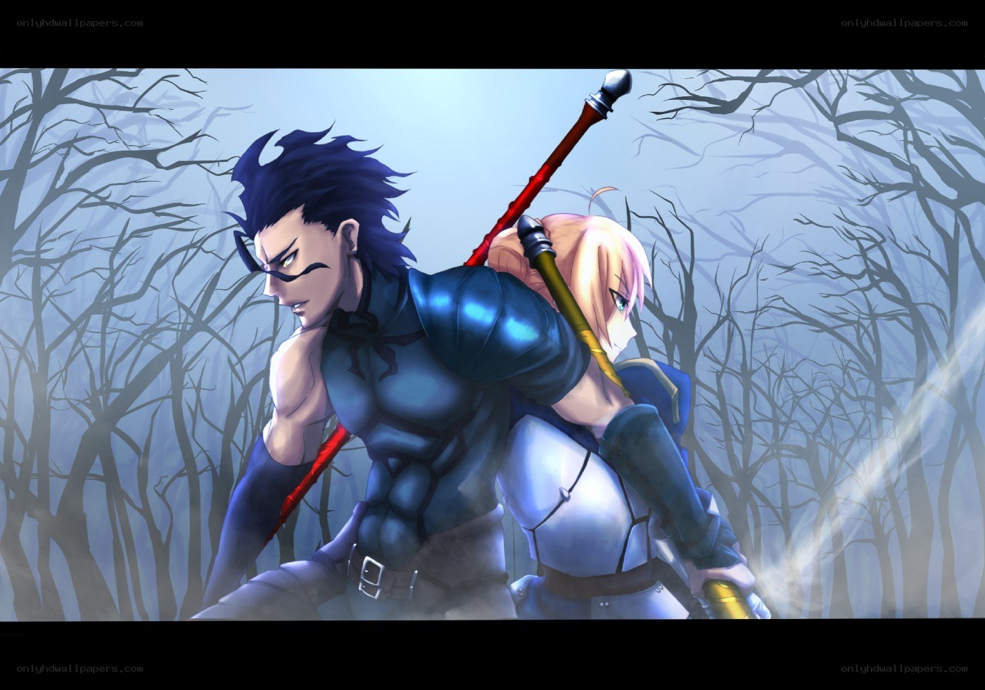 Fate/stay night characters in forest