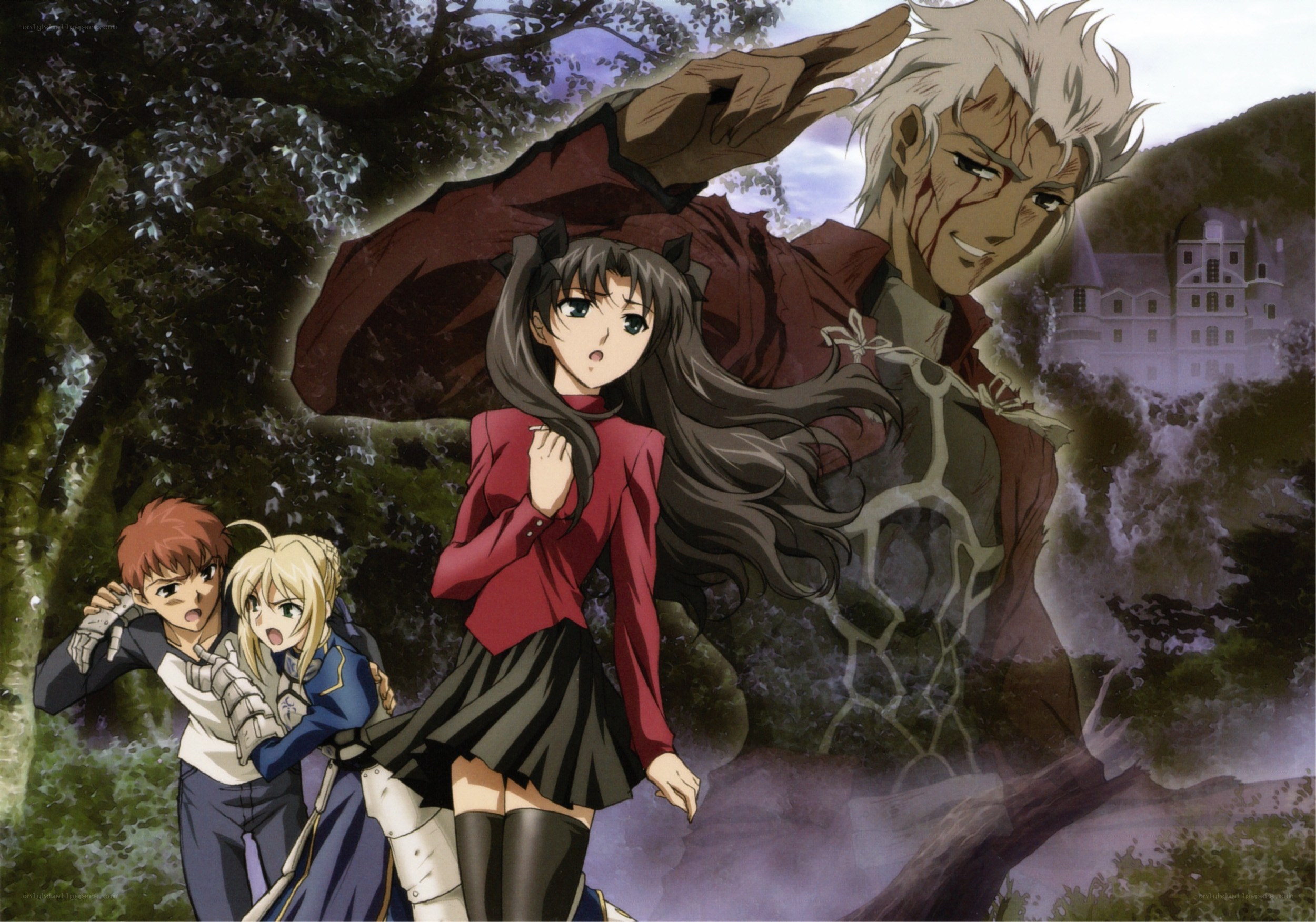 Fate/stay night characters in forest