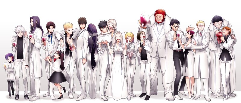 Fate/stay night characters in white