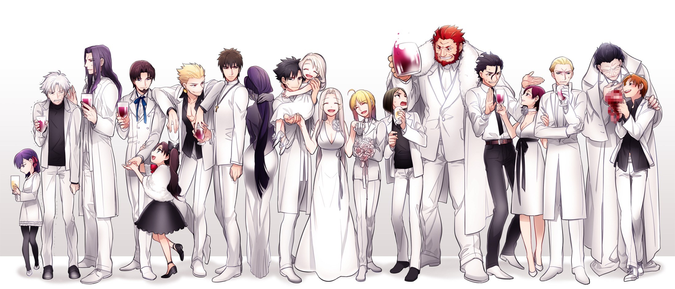 Fate/stay night characters in white