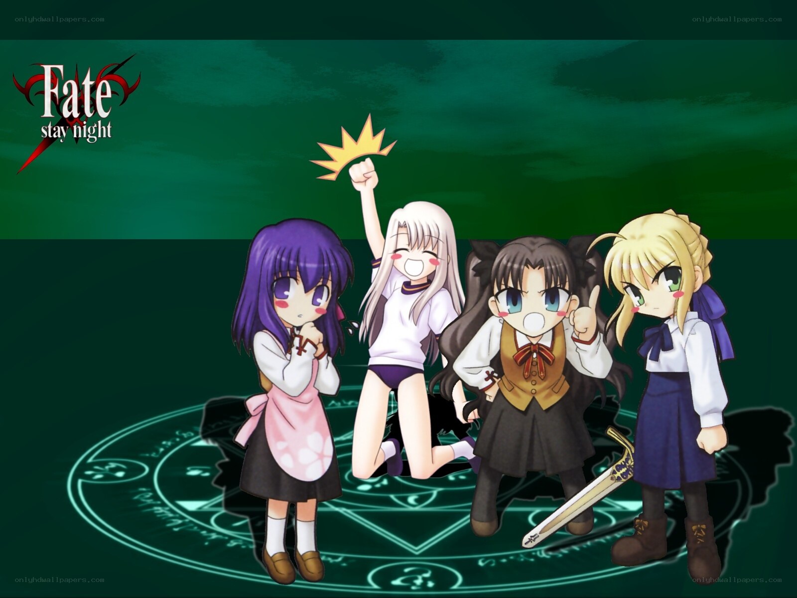Fate/stay night chibi characters